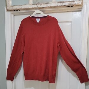Old Navy Men's Crewneck Lightweight Sweater in Rust Burnt Orange, Sz XL